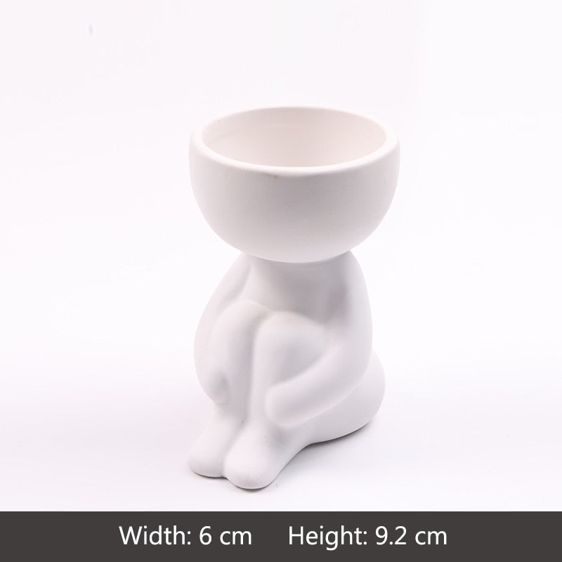 Creative Humanoid Ceramic Flower Pot