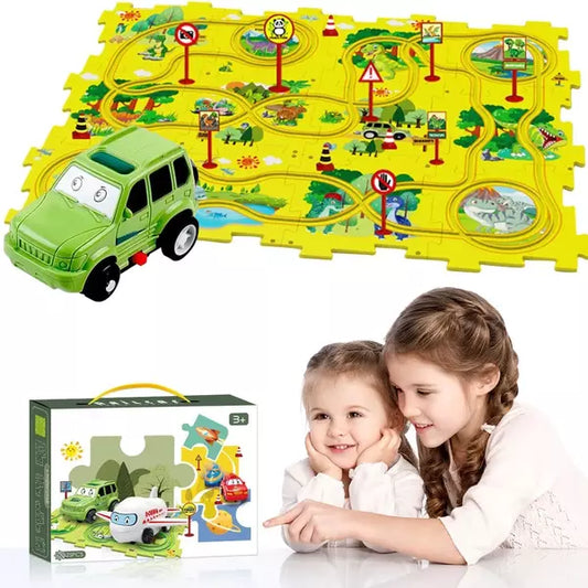 PuzzleRacer™ Kids Car Track Set
