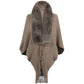 Allison Daley Leopard Fur Collar Shawl