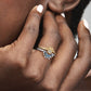 Celestial Sparkling Sun and Moon Ring Set