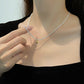 Silver Color Sparkling Clavicle Chain
