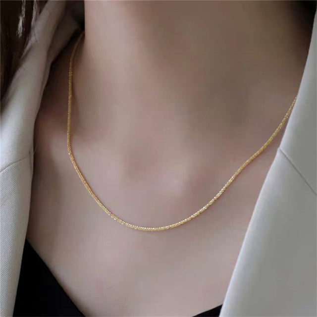 Silver Color Sparkling Clavicle Chain