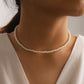 Silver Color Sparkling Clavicle Chain