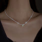 Silver Color Sparkling Clavicle Chain