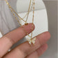 Silver Color Sparkling Clavicle Chain