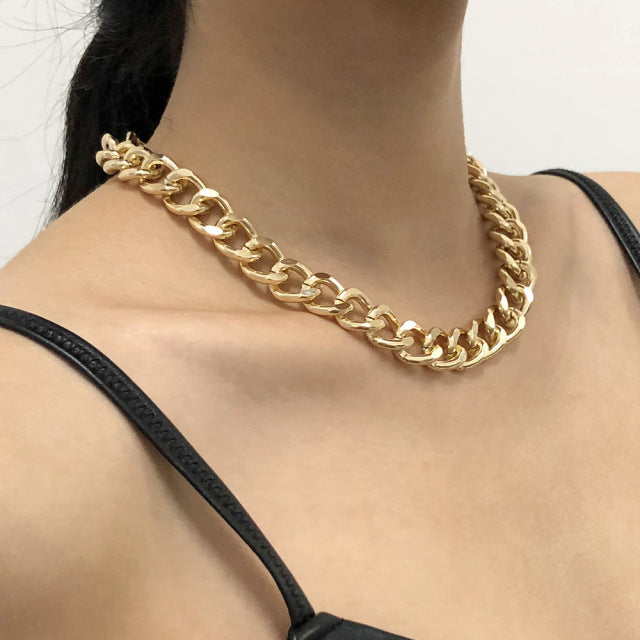 Silver Color Sparkling Clavicle Chain