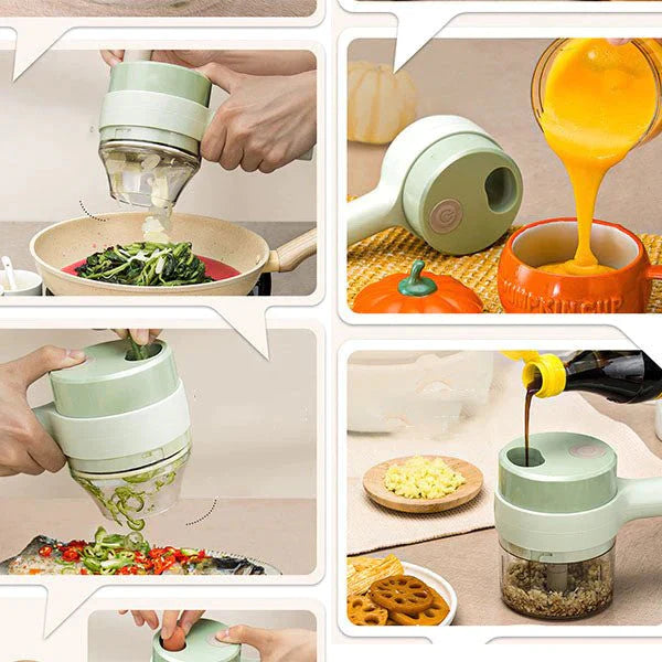 🔥 4 IN 1 HANDHELD ELECTRIC VEGETABLE CUTTER SET