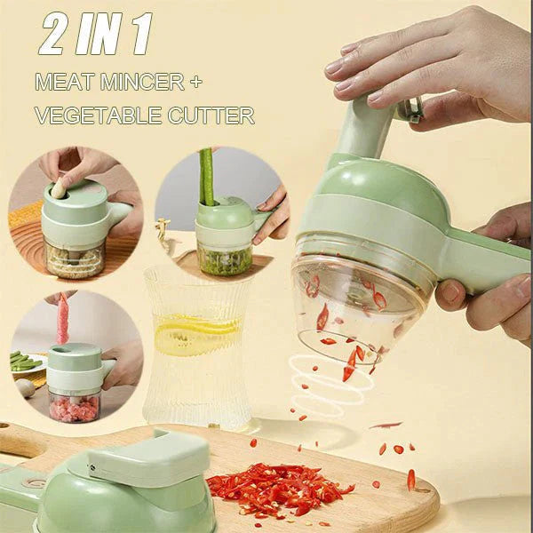 🔥 4 IN 1 HANDHELD ELECTRIC VEGETABLE CUTTER SET