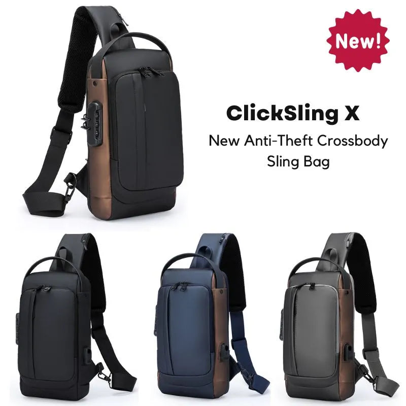 ClickSling X | New Anti-Theft Crossbody Sling Bag