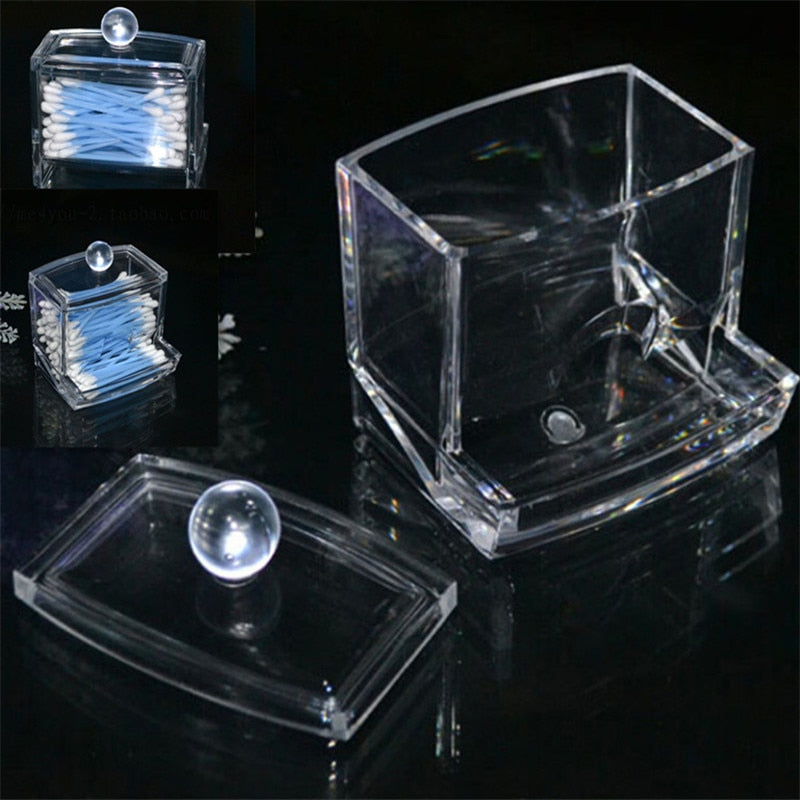 Acrylic Cotton Swabs Storage Box