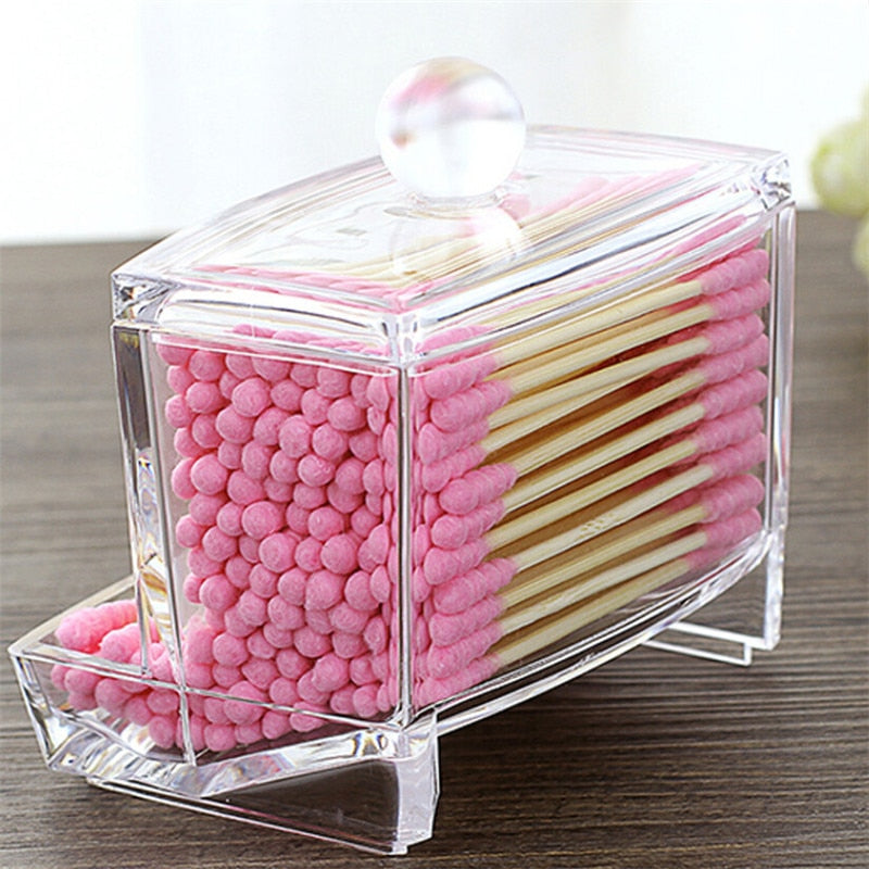 Acrylic Cotton Swabs Storage Box