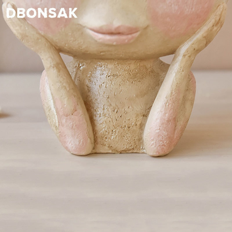 MC Big Eyes Doll Resin Flowerpot