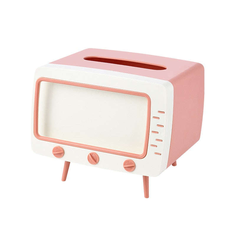 2 In 1 Tv Mobile Stand With Tissue Holde