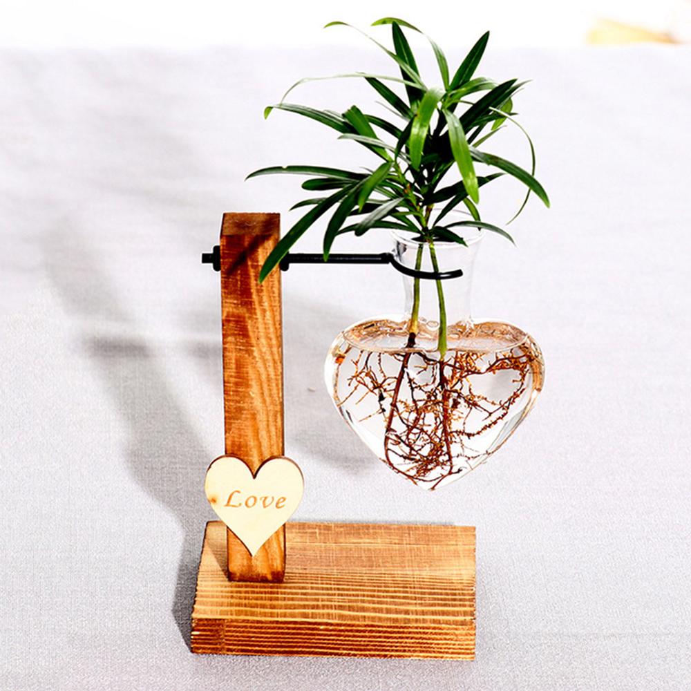YITY Glass Wood Planter