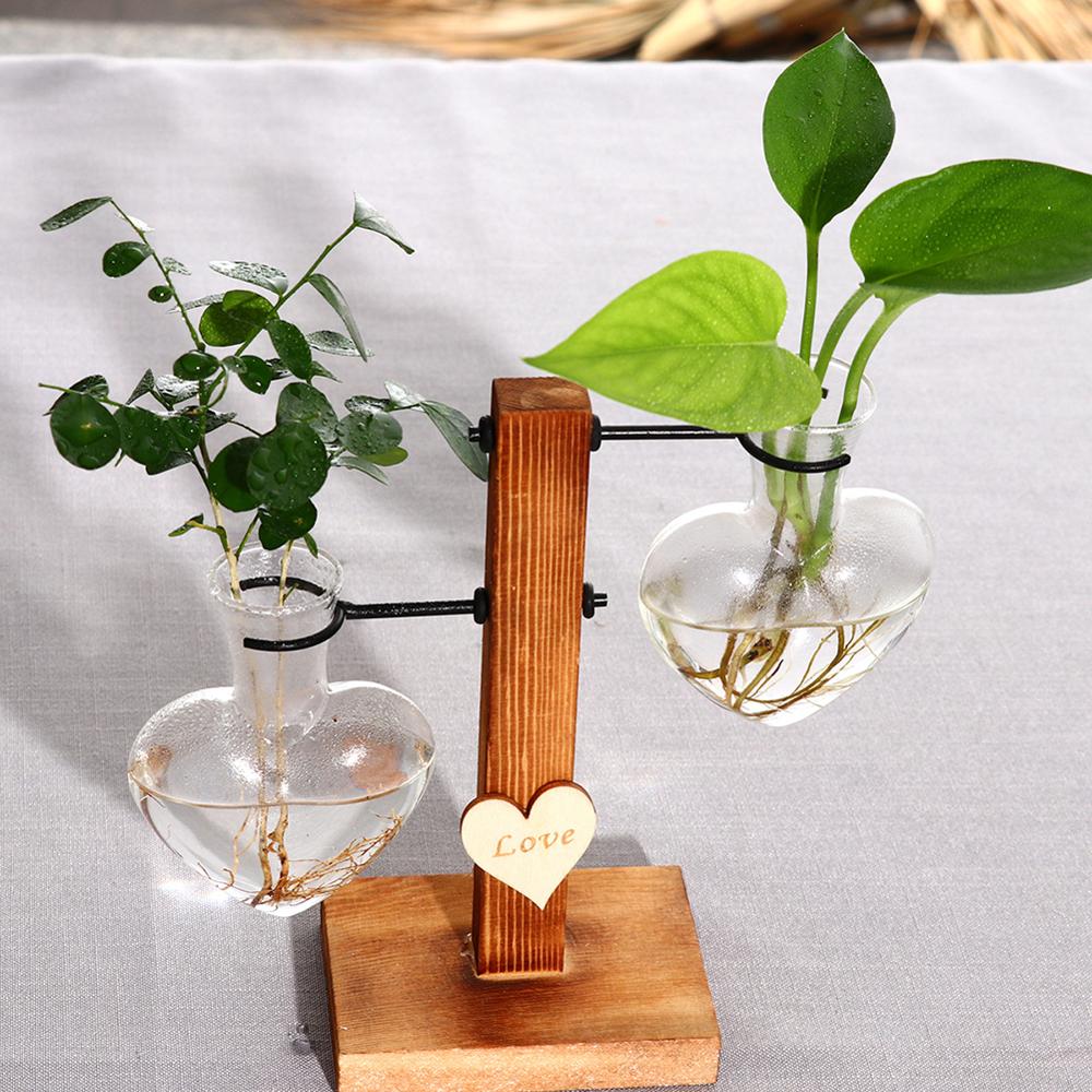 YITY Glass Wood Planter