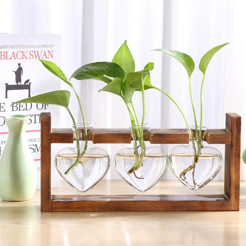 YITY Glass Wood Planter