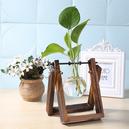 YITY Glass Wood Planter