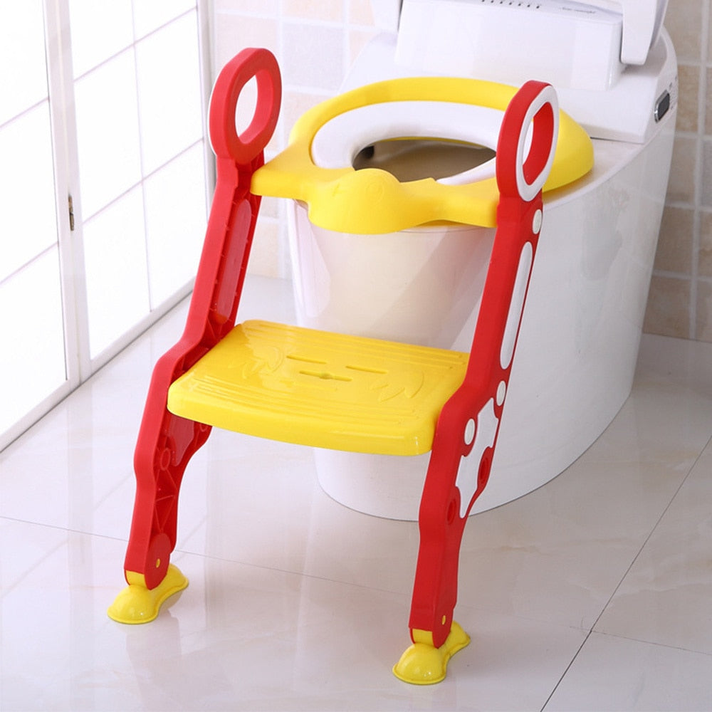 Baby Toilet Seat - Kids - Potty Trainer - Adjustable Ladder