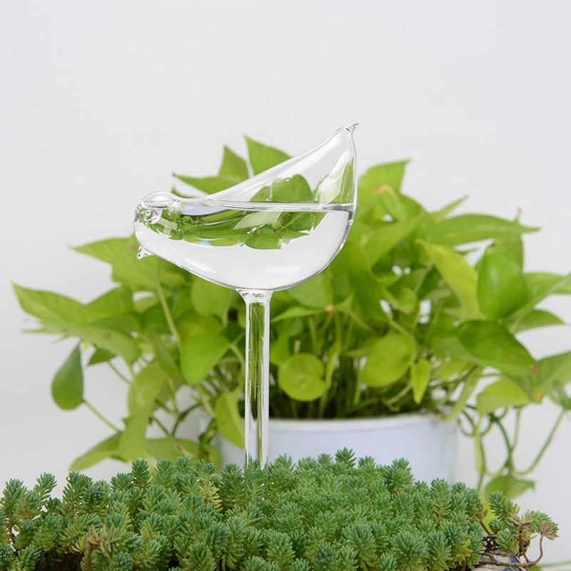 Automatic Self Watering Glass Bird