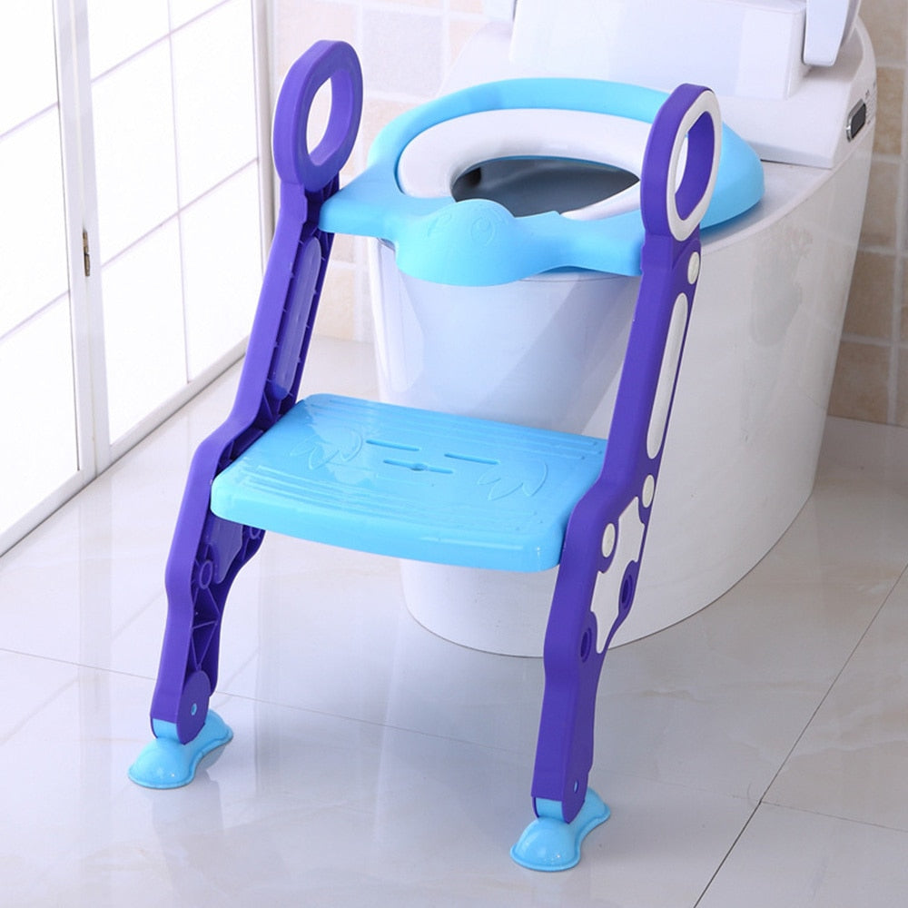 Baby Toilet Seat - Kids - Potty Trainer - Adjustable Ladder