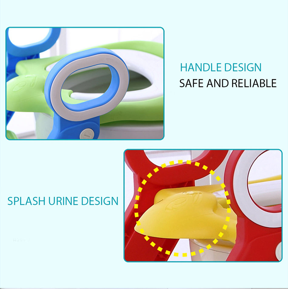 Baby Toilet Seat - Kids - Potty Trainer - Adjustable Ladder