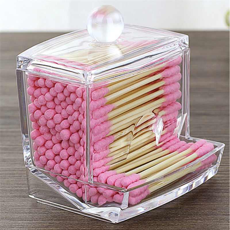 Acrylic Cotton Swabs Storage Box