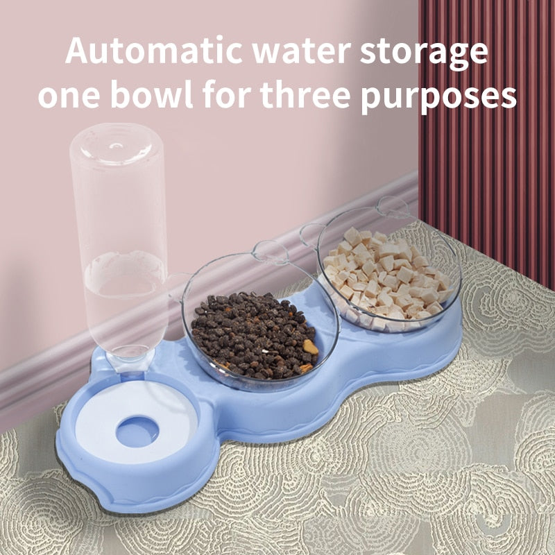Qebi 3 in 1 Pet Food Feeder