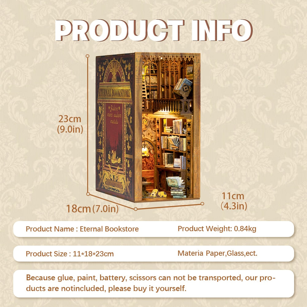Cutebee DIY Miniatures Book Nook Kit