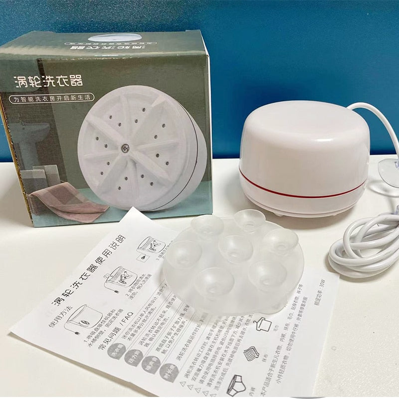 Ultrasonic Mini Turbo Washing Machine