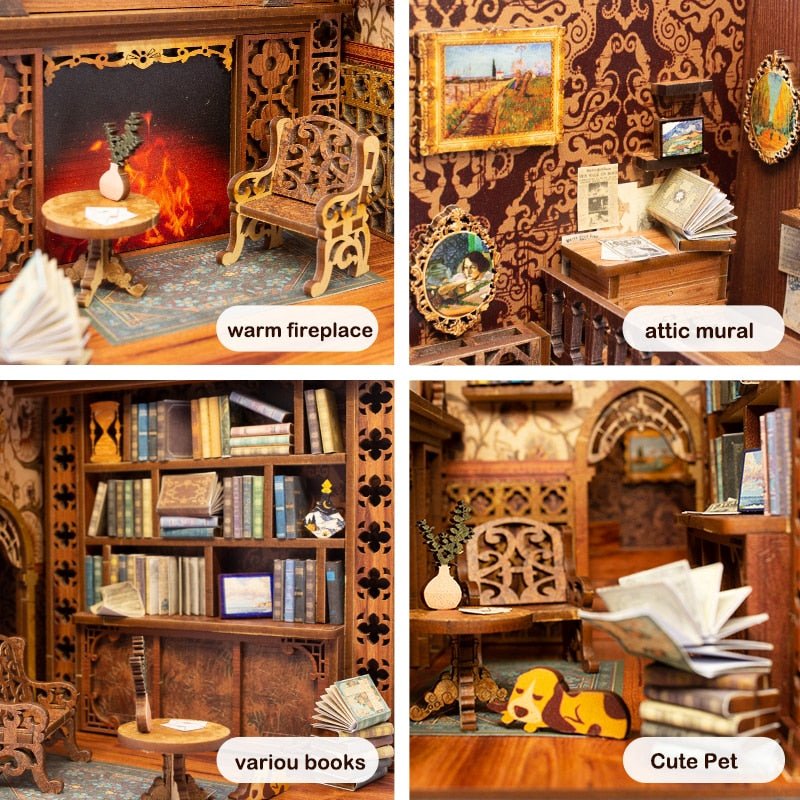 Cutebee DIY Miniatures Book Nook Kit