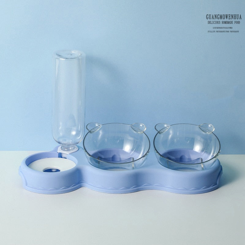 Qebi 3 in 1 Pet Food Feeder