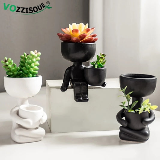 Creative Humanoid Ceramic Flower Pot