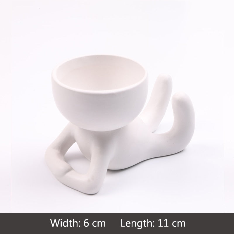 Creative Humanoid Ceramic Flower Pot
