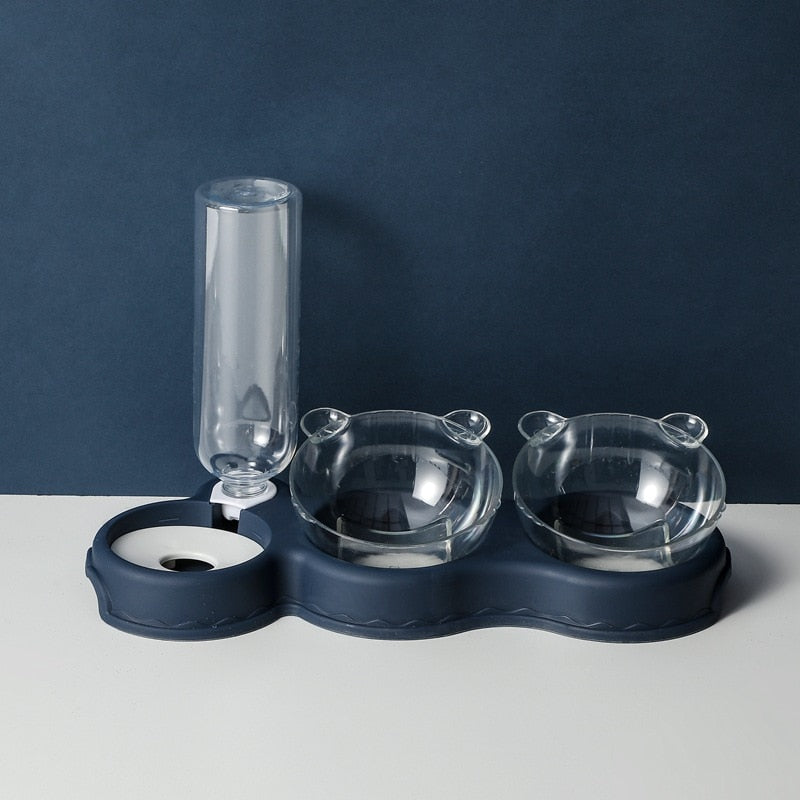Qebi 3 in 1 Pet Food Feeder
