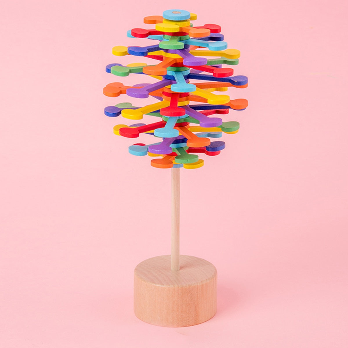 Wooden Lollipop Stress Relief Toy