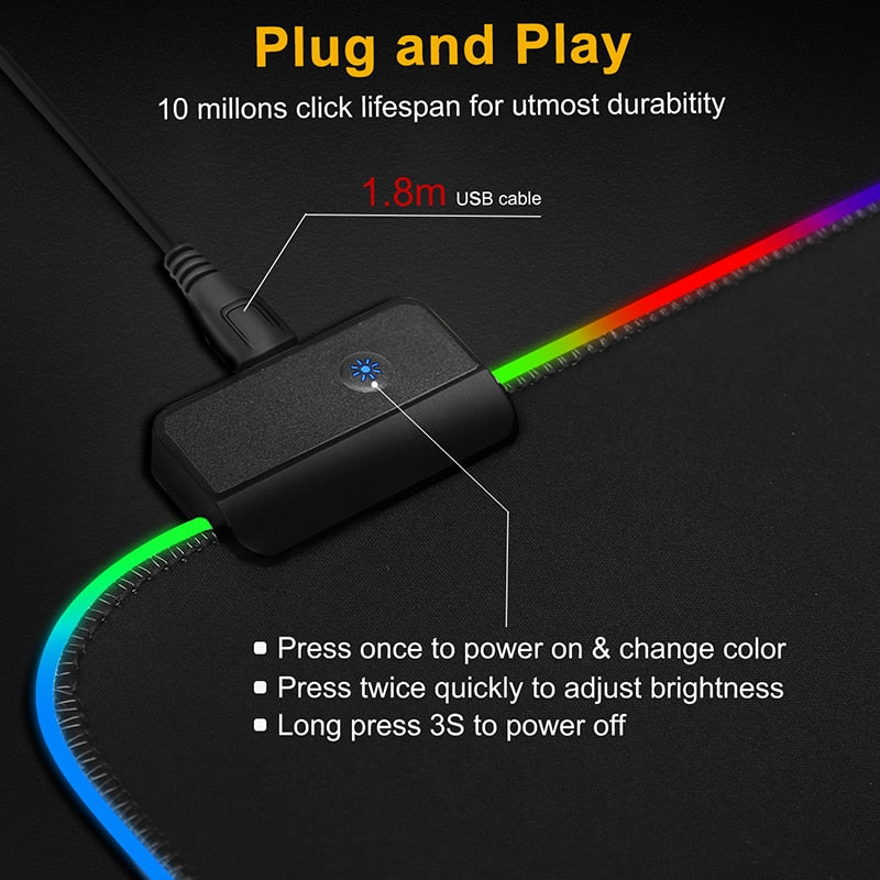 Q RGB Gaming Mouse Pad