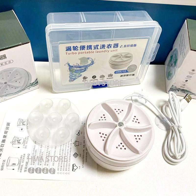 Ultrasonic Mini Turbo Washing Machine