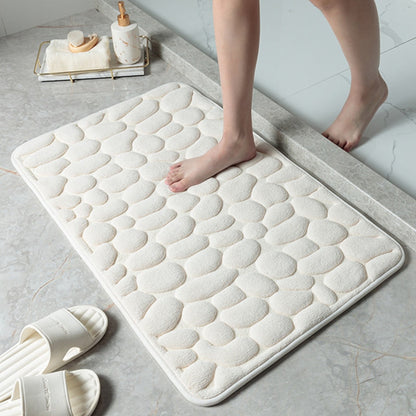 Cobblestone Embossed Bathroom Bath Mat