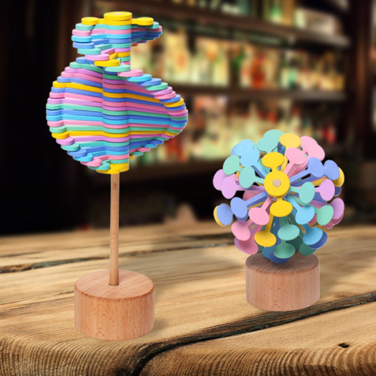 Wooden Lollipop Stress Relief Toy