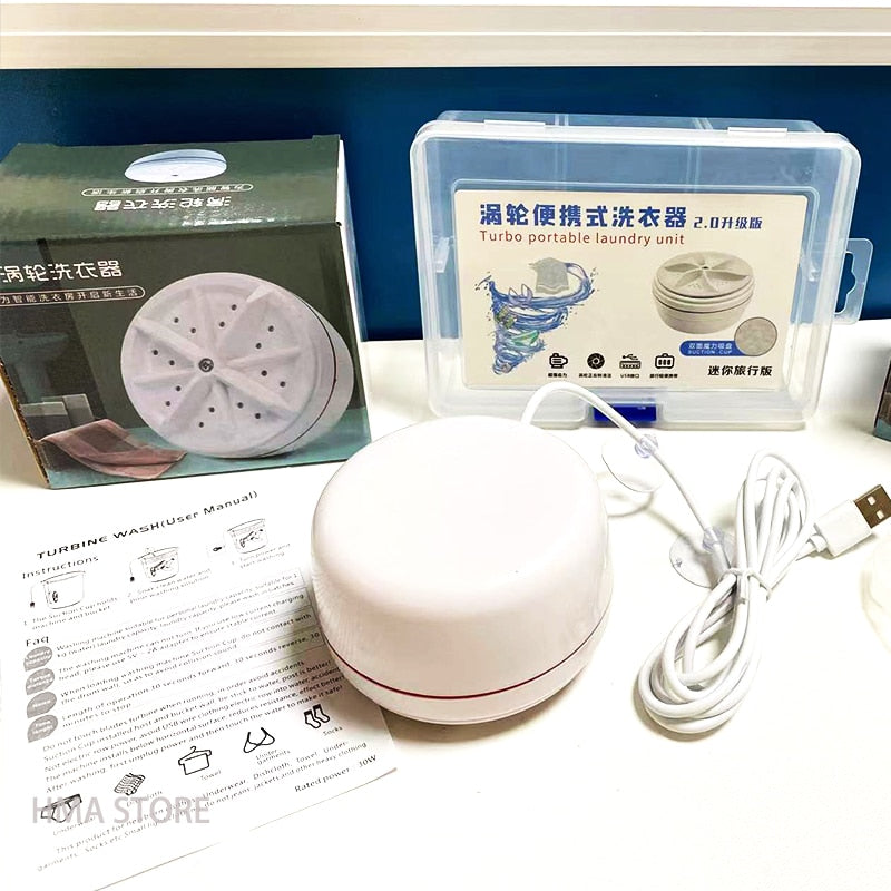Ultrasonic Mini Turbo Washing Machine