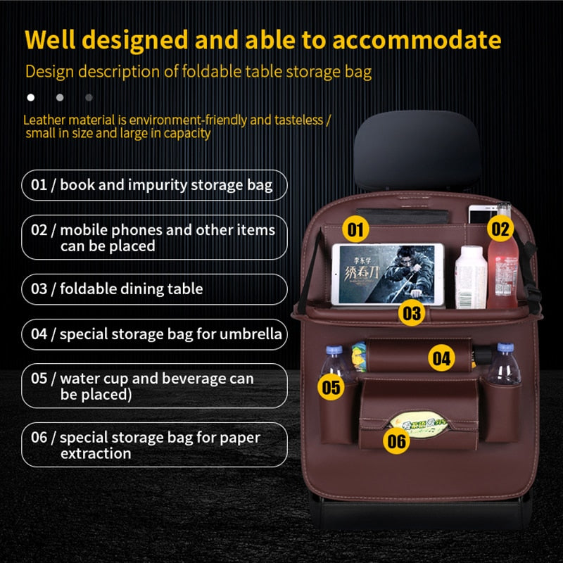 CRODS™ Backseat Organizer Premium Leather