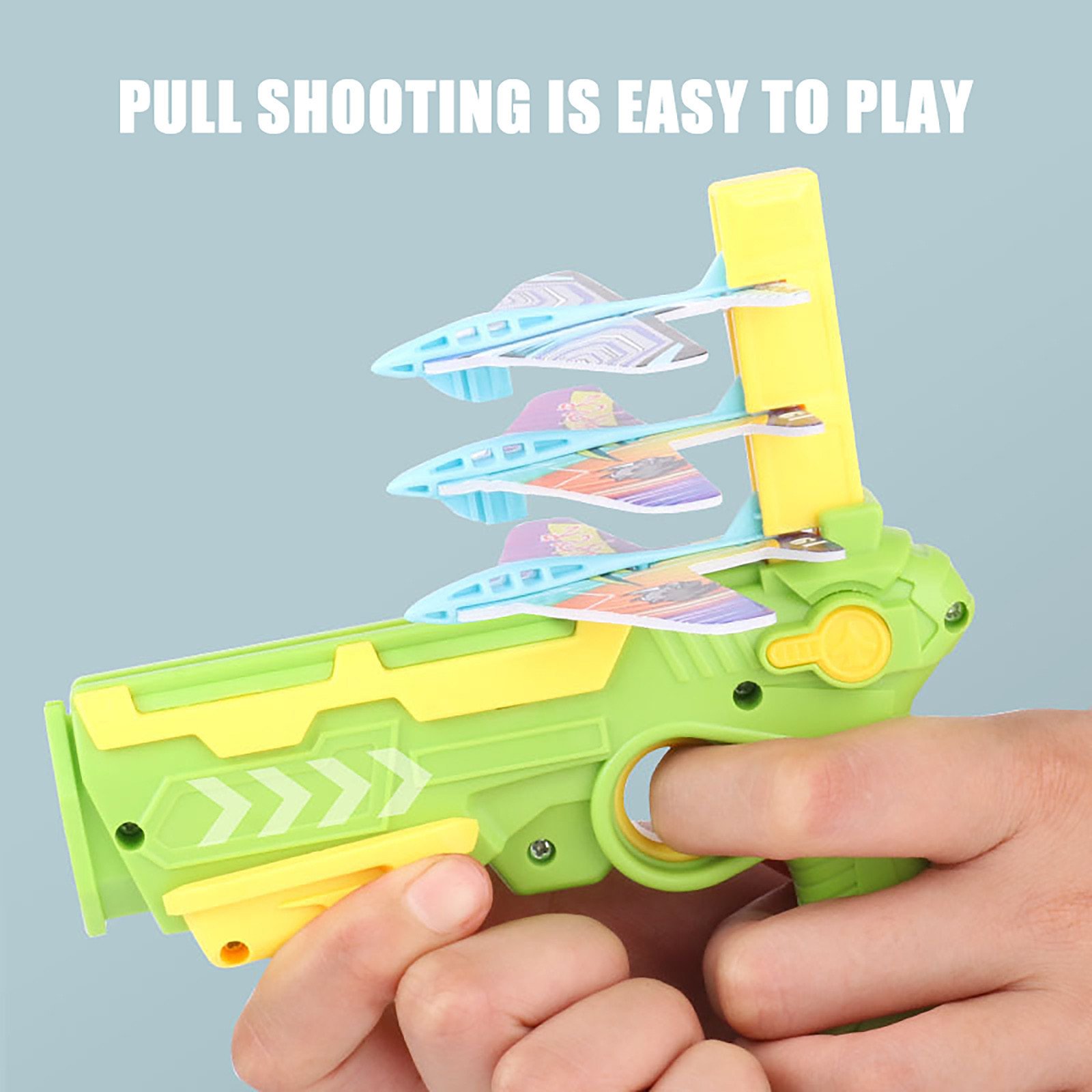 Foam Plane Launcher Toy with 6 Aircraft