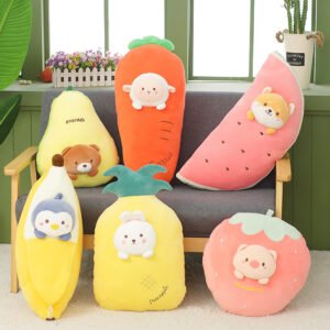 Cute Banana & Carrot Fruit Plush Toys for Kids
