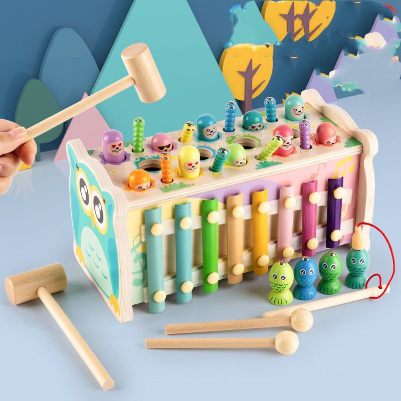 Multi-Play Wooden Toy for Kids – 7-in-1