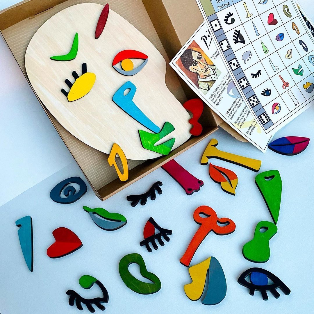 Wooden Face Puzzle Toy for Kids