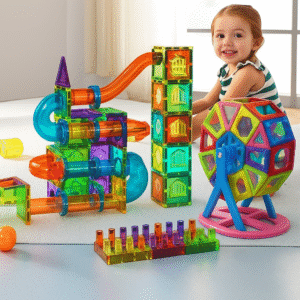 STEM Magnetic Ball Track Toy Set – 100+ pcs for Kids 3+
